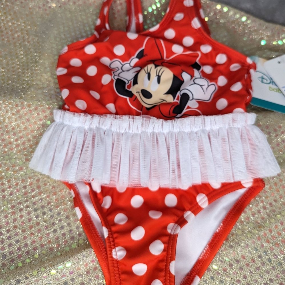Minnie mouse baby bathing suit new